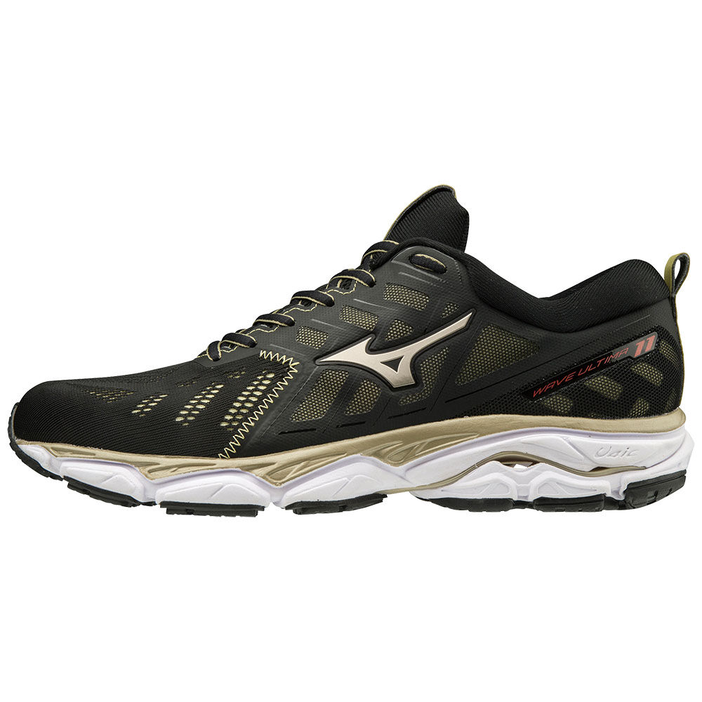 Tenis Para Correr Mizuno WAVE ULTIMA 11 AMSTERDAM Para Hombre Negros/Dorados/Blancos 1768942-WI